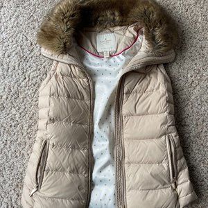 KATE SPADE FUR LINED PUFFER VEST